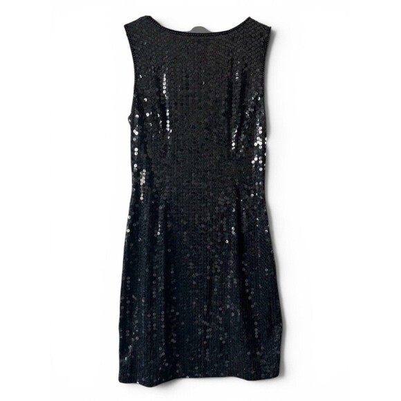 Niteline Dresses & Skirts - vintage 90s black sequin beaded cocktail dress size 10 evening holiday party